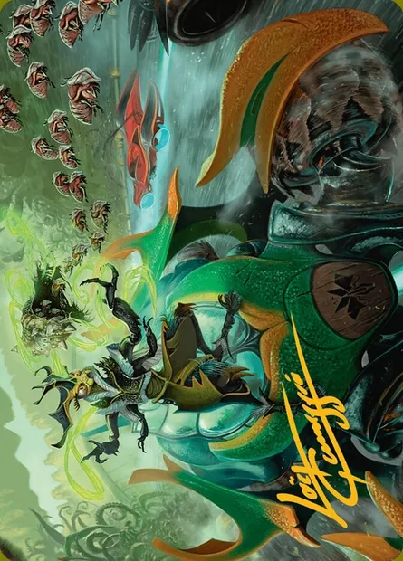 Aatchik, Emerald Radian // Aatchik, Emerald Radian, Magic card ADFT 15 — Aetherdrift Art Series set