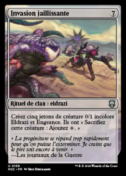 Invasion jaillissante, carte Magic M3C 159 — extension Modern Horizons 3 Commander