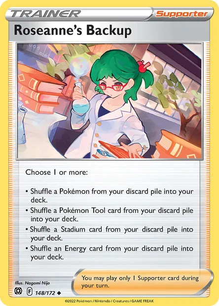 Roseanne's Backup, Pokémon card BRS 148 — Brilliant Stars set