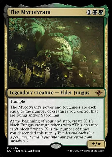 The Mycotyrant, Magic card LCI 235 — The Lost Caverns of Ixalan set