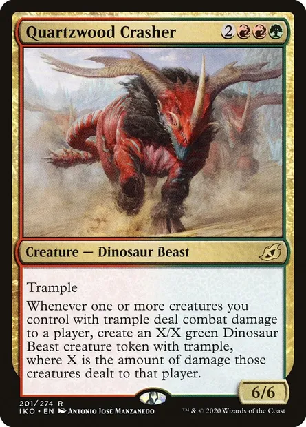 Quartzwood Crasher, Magic card IKO 201 — Ikoria: Lair of Behemoths set