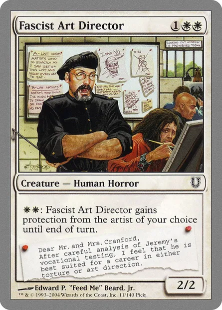 Fascist Art Director, carte Magic UNH 11 — extension Unhinged