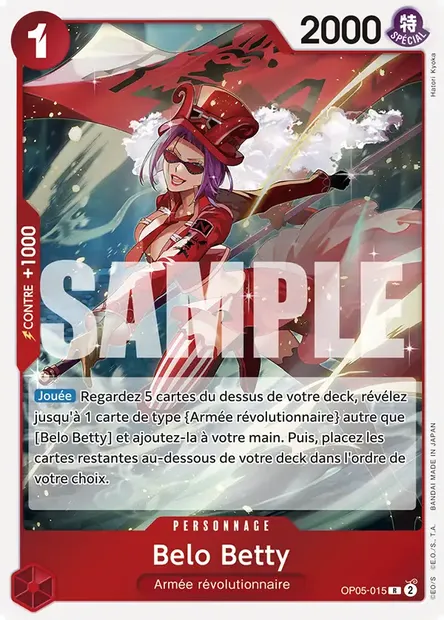 Belo Betty, carte One Piece OP05-015 — extension AWAKENING OF THE NEW ERA