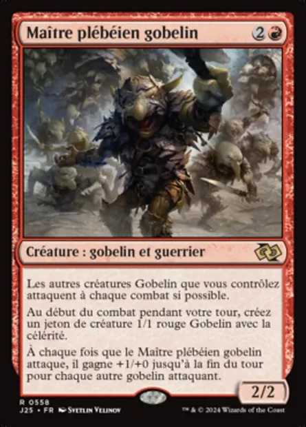 Maître plébéien gobelin, carte Magic J25 558 — extension Foundations Jumpstart