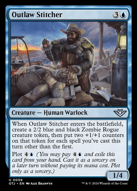 Outlaw Stitcher, Magic card OTJ 59 — Outlaws of Thunder Junction set