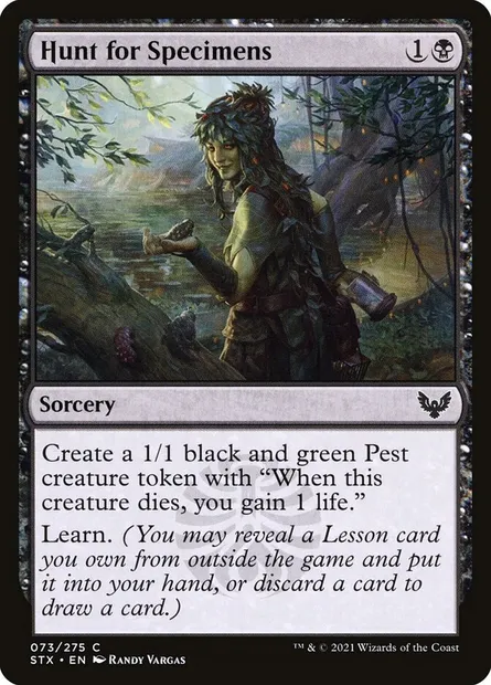 Hunt for Specimens, Magic card STX 73 — Strixhaven: School of Mages set