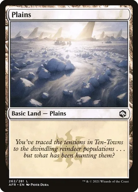 Plains, Magic card AFR 262 — Adventures in the Forgotten Realms set