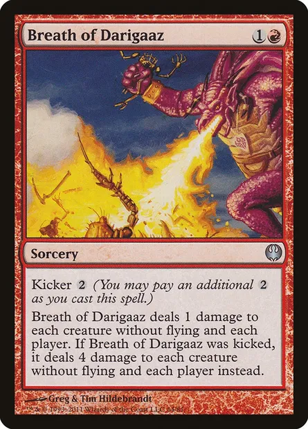 Souffle de Darigaaz, carte Magic DDG 64 — extension Duel Decks: Knights vs. Dragons