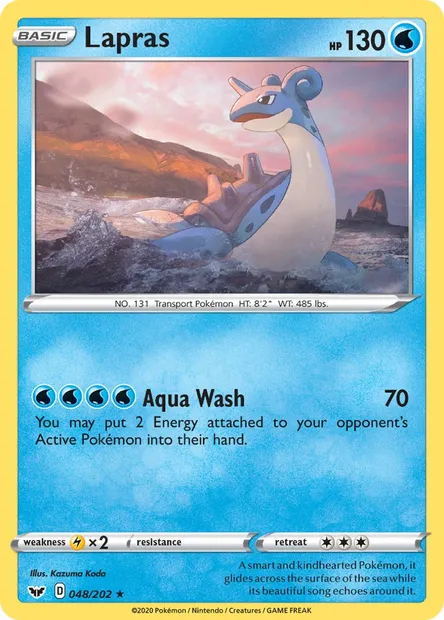 Lapras, Pokémon card SSH 48 — Sword & Shield set