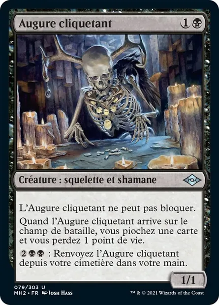 Augure cliquetant, carte Magic MH2 79 — extension Horizons du Modern 2