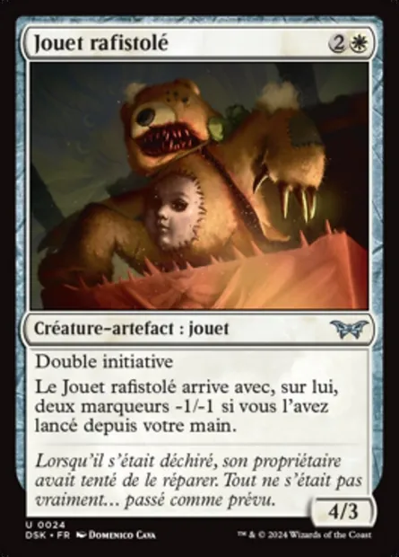 Jouet rafistolé, carte Magic DSK 24 — extension Duskmourn: House of Horror