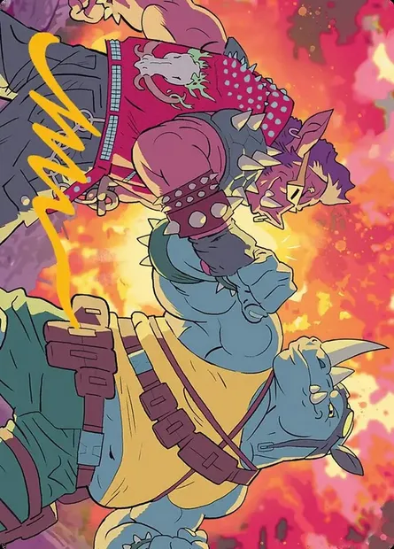 Bebop & Rocksteady // Bebop & Rocksteady, Magic card ATMT 29 — Teenage Mutant Ninja Turtles Art Series set
