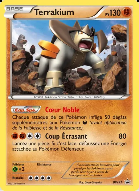 Terrakium, carte Pokémon BW 71 — extension Promo BW