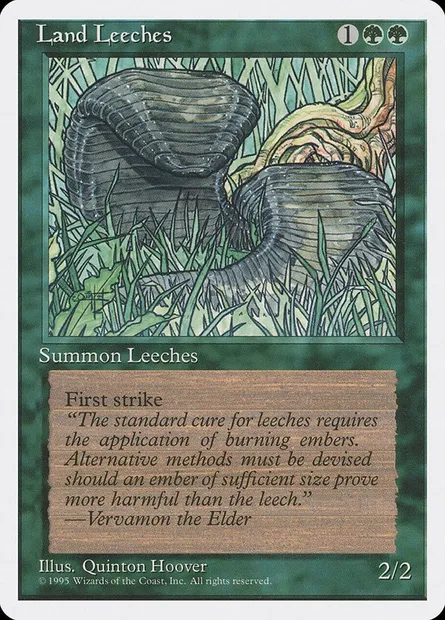 Land Leeches, Magic card 4ED 255 — Fourth Edition set