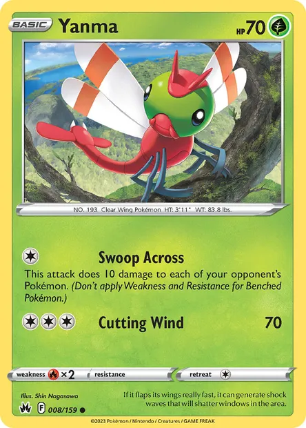 Yanma, Pokémon card CRZ 008 — Crown Zenith set