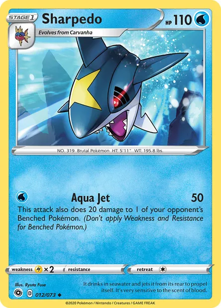 Sharpedo, Pokémon card CPA 12 — Champion's Path set