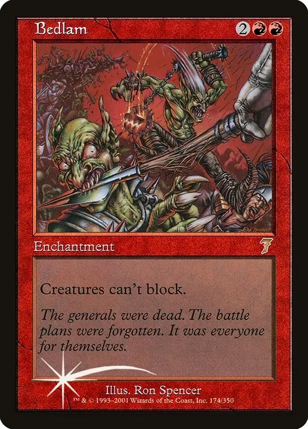Bedlam, Magic card 7ED 174★ — Seventh Edition set