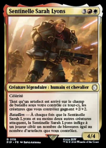 Sentinelle Sarah Lyons, carte Magic PIP 118 — extension Fallout