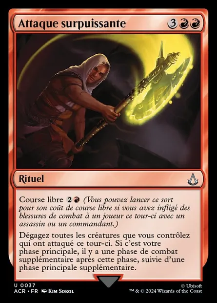 Attaque surpuissante, carte Magic ACR 37 — extension Assassin's Creed