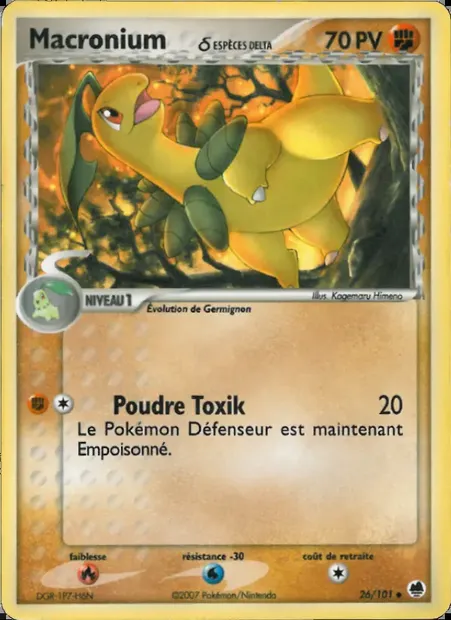 Macronium δ, carte Pokémon DF 26 — extension EX Île des Dragons