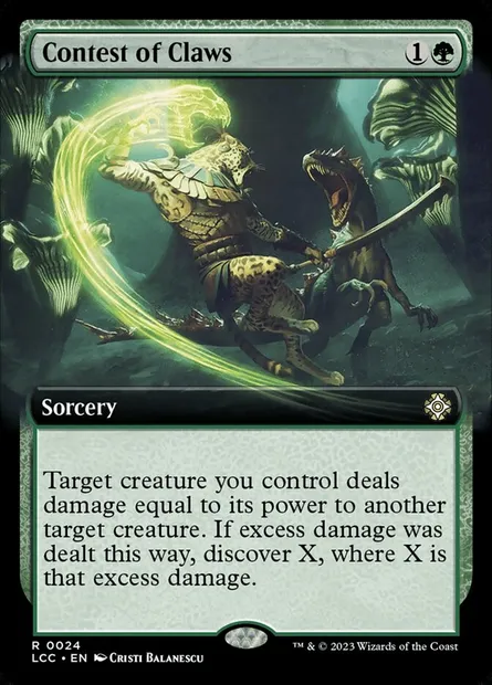 Contest of Claws, Magic card LCC 24 — The Lost Caverns of Ixalan Commander set