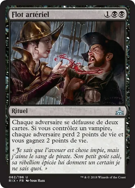 Flot artériel, carte Magic RIX 62 — extension Les combattants d'Ixalan