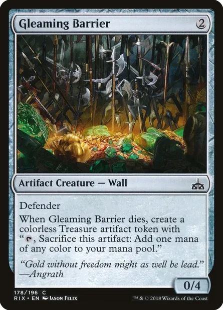 Gleaming Barrier, Magic card RIX 178 — Rivals of Ixalan set