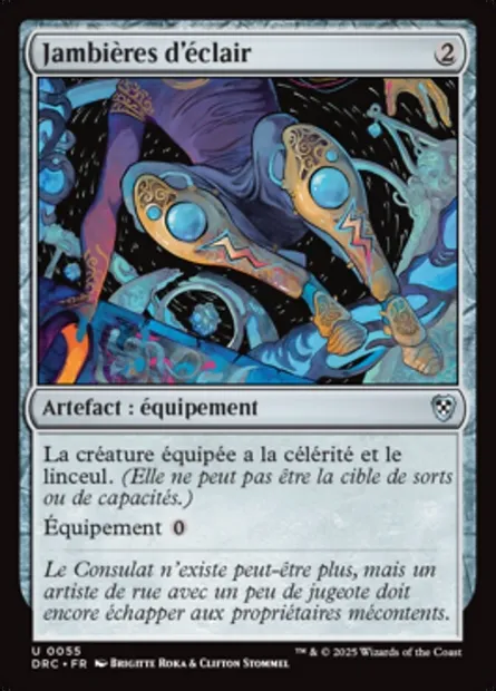 Jambières d'éclair, carte Magic DRC 55 — extension Aetherdrift Commander