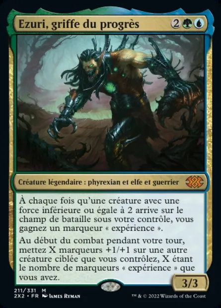 Ezuri, griffe du progrès, carte Magic 2X2 211 — extension Double Masters 2022