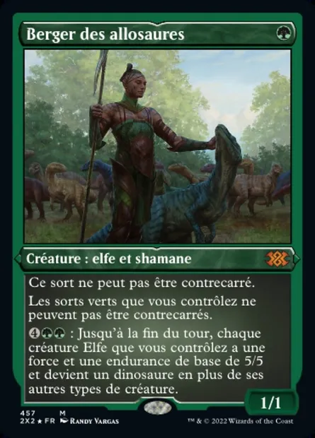 Berger des allosaures, carte Magic 2X2 457 — extension Double Masters 2022