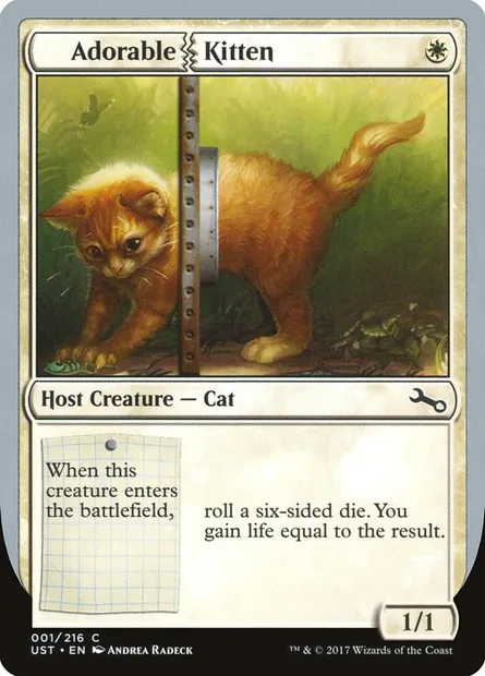 Adorable Kitten, Magic card UST 1 — Unstable set