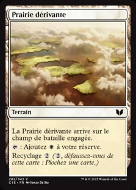 Prairie dérivante, carte Magic C15 282 — extension Commander 2015