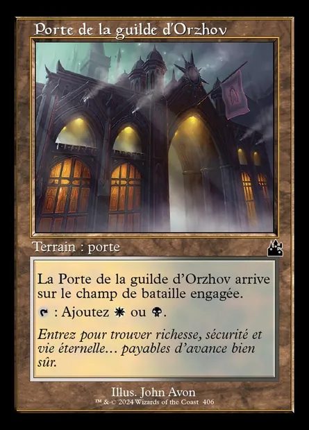 Porte de la guilde d'Orzhov, carte Magic RVR 406 — extension Ravnica Remastered