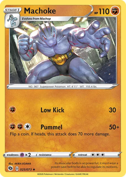Machoke, Pokémon card CPA 25 — Champion's Path set