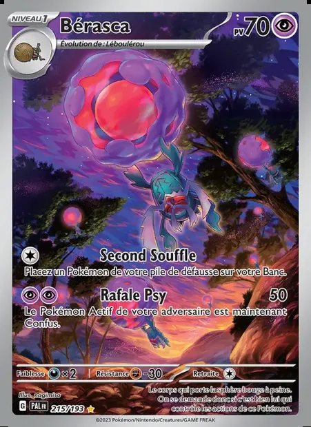 Bérasca, carte Pokémon PAL 215 — extension Évolutions à Paldea