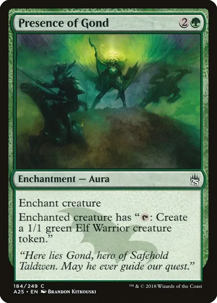 Présence de Gond, carte Magic A25 184 — extension Masters 25