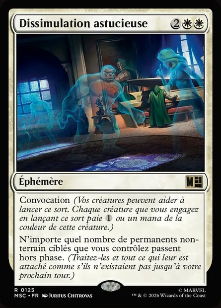 Dissimulation astucieuse, carte Magic MSC 125 — extension Marvel Super Heroes Commander