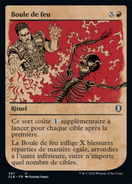 Boule de feu, carte Magic CLB 397 — extension Commander Légendes : la bataille de la Porte de Baldur
