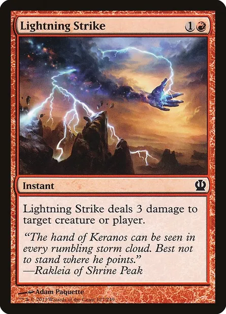 Lightning Strike, Magic card THS 127 — Theros set
