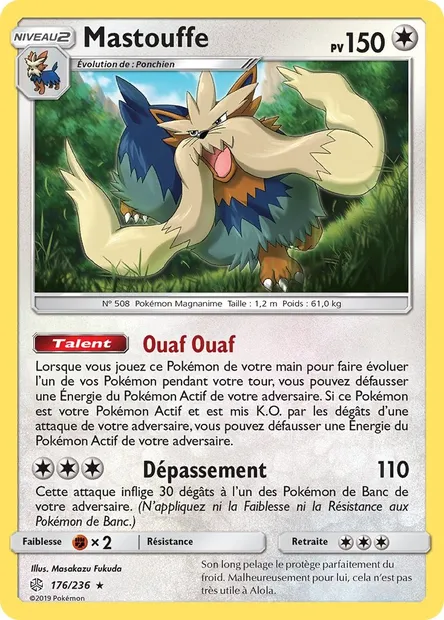 Mastouffe, carte Pokémon CEC 176 — extension Éclipse Cosmique
