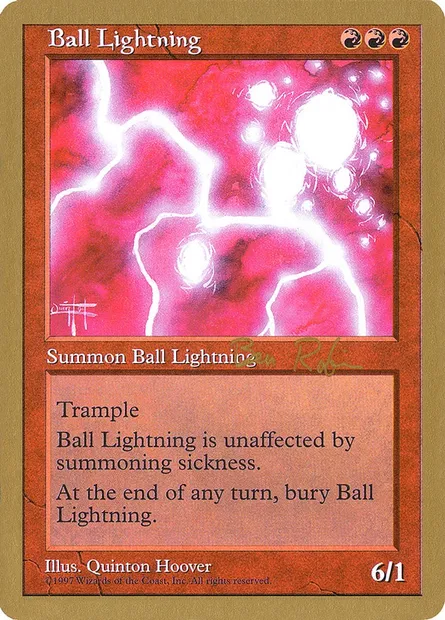 Ball Lightning, Magic card WC98 br210 — World Championship Decks 1998 set