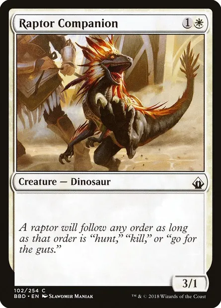 Compagnon raptor, carte Magic BBD 102 — extension Battlebond