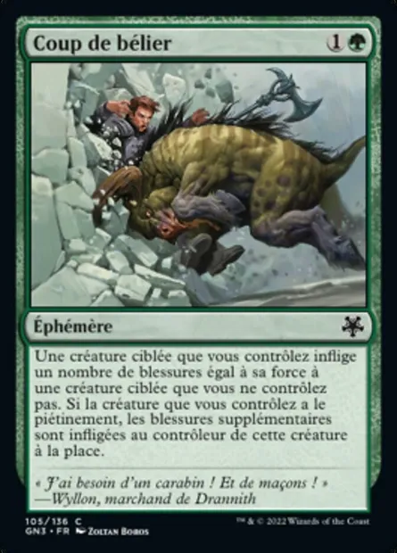 Coup de bélier, carte Magic GN3 105 — extension Game Night: Free-for-All