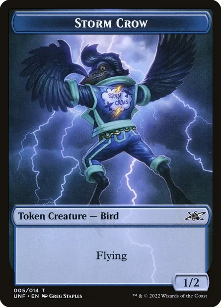 Corbeau de l'orage, carte Magic TUNF 5 — extension Unfinity Tokens