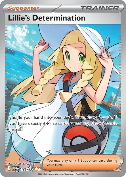 Lillie's Determination, Pokémon card MEG 169 — Mega Evolution set