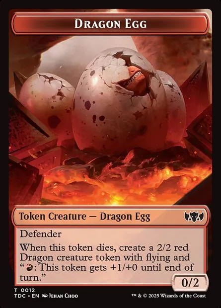 Dragon Egg, Magic card TTDC 12 — Tarkir: Dragonstorm Commander Tokens set