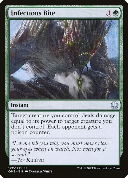 Infectious Bite, Magic card ONE 172 — Phyrexia: All Will Be One set