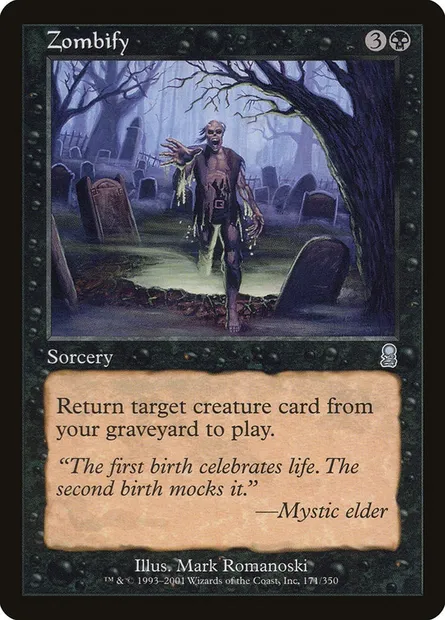 Zombify, Magic card ODY 171 — Odyssey set