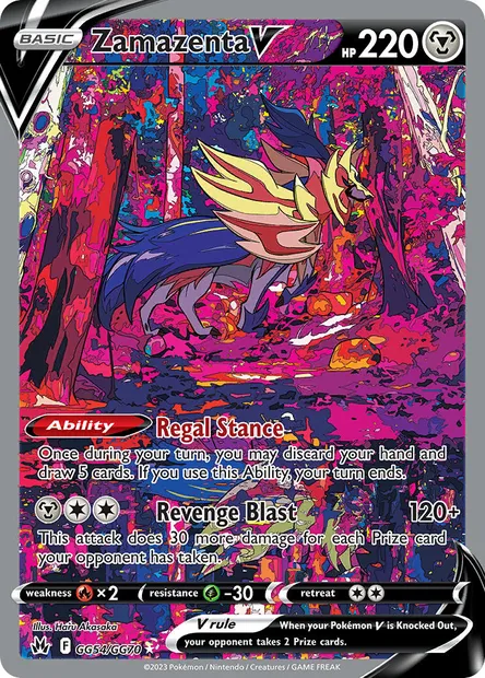 Zamazenta V, Pokémon card CRZ GG54 — Crown Zenith set