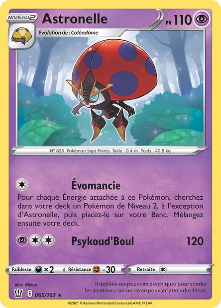 Astronelle, carte Pokémon BST 65 — extension Styles de combat